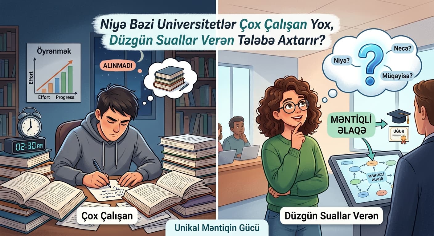 Niyə bəzi universitetlər “çox çalışan” yox, “düzgün suallar verən” tələbə axtarır?